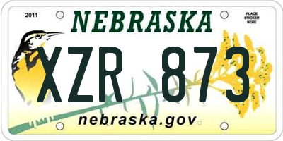 NE license plate XZR873