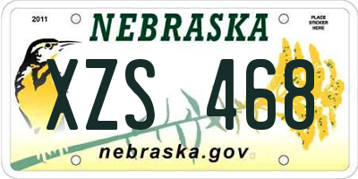 NE license plate XZS468