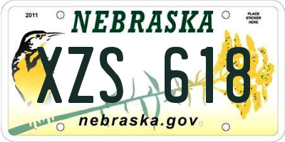 NE license plate XZS618