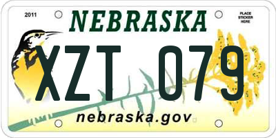 NE license plate XZT079