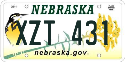 NE license plate XZT431