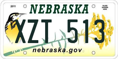 NE license plate XZT513