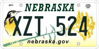 NE license plate XZT524
