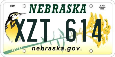 NE license plate XZT614