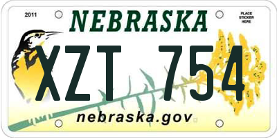NE license plate XZT754