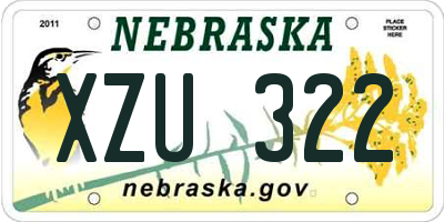 NE license plate XZU322