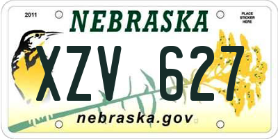 NE license plate XZV627