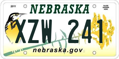 NE license plate XZW241