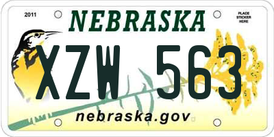 NE license plate XZW563