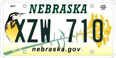 NE license plate XZW710