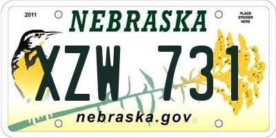 NE license plate XZW731