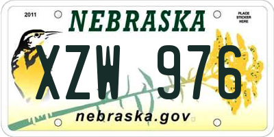 NE license plate XZW976