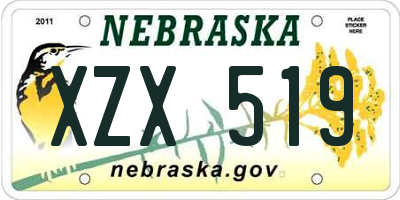 NE license plate XZX519