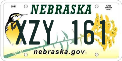 NE license plate XZY161