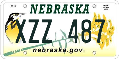 NE license plate XZZ487