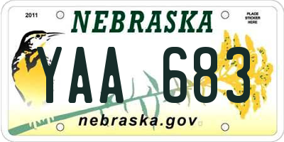 NE license plate YAA683