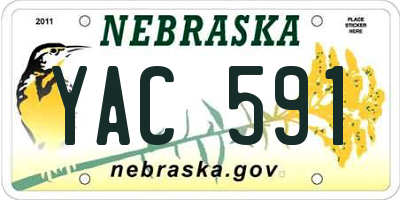 NE license plate YAC591