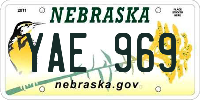 NE license plate YAE969