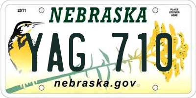 NE license plate YAG710