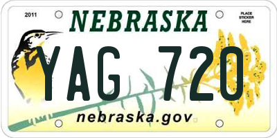 NE license plate YAG720