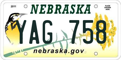 NE license plate YAG758
