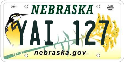 NE license plate YAI127