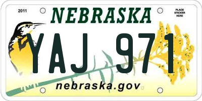 NE license plate YAJ971