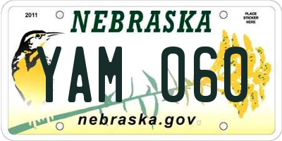 NE license plate YAM060
