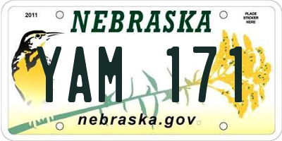 NE license plate YAM171