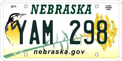 NE license plate YAM298