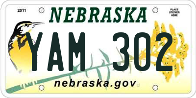 NE license plate YAM302