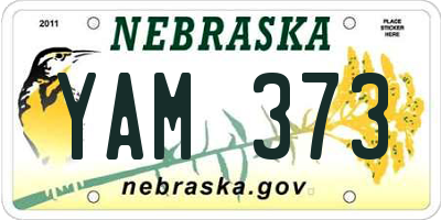 NE license plate YAM373