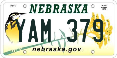 NE license plate YAM379