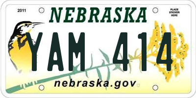 NE license plate YAM414
