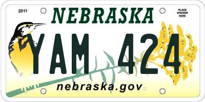 NE license plate YAM424