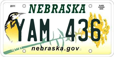 NE license plate YAM436