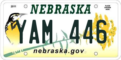 NE license plate YAM446