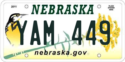 NE license plate YAM449