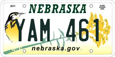 NE license plate YAM461