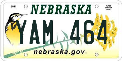 NE license plate YAM464