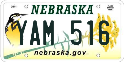 NE license plate YAM516