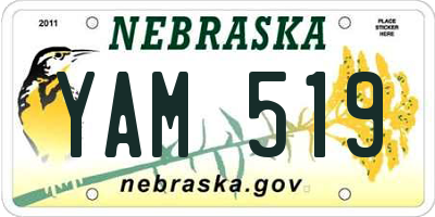 NE license plate YAM519