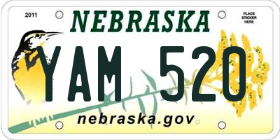 NE license plate YAM520