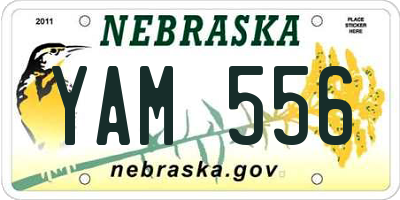 NE license plate YAM556