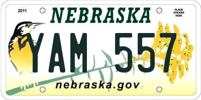 NE license plate YAM557