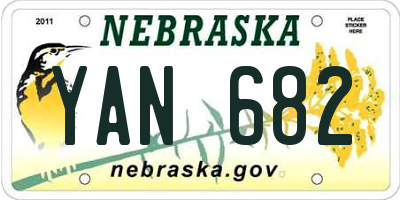 NE license plate YAN682