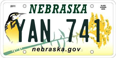 NE license plate YAN741