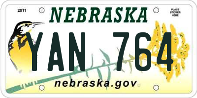 NE license plate YAN764