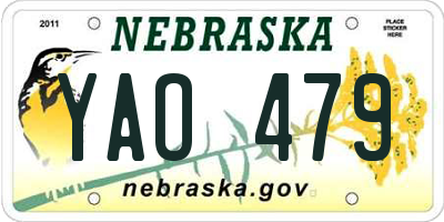 NE license plate YAO479