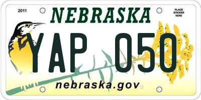 NE license plate YAP050